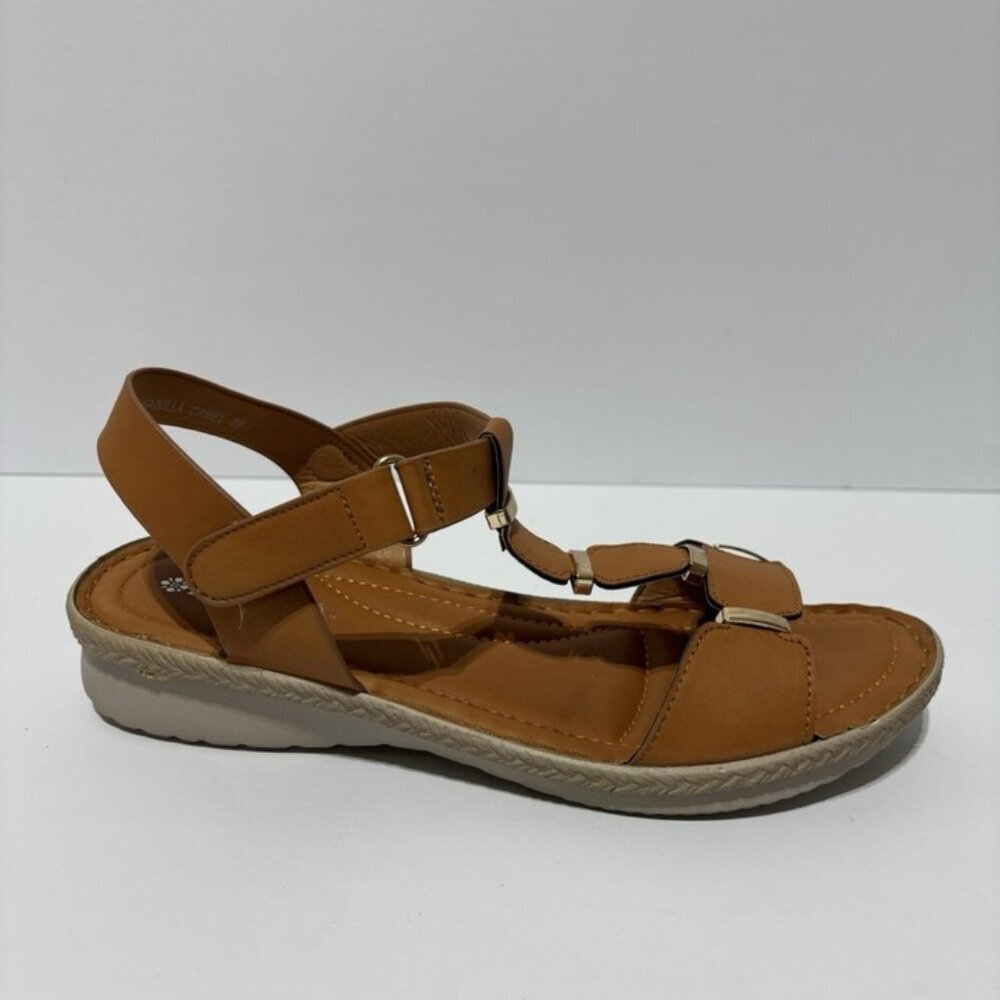 Patrizia By Spring Step Women’s Hainilla Brown Slingback Sandals, Size US 8.5M